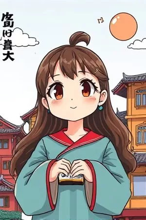 古风悬疑条漫《千面戏班》封面，戏台上重叠的脸谱与帷幕